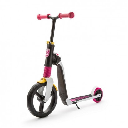 Детска тротинетка Scoot and Ride Highwayfreak 2 в 1 - скутер и колело за баланс - розово-черно